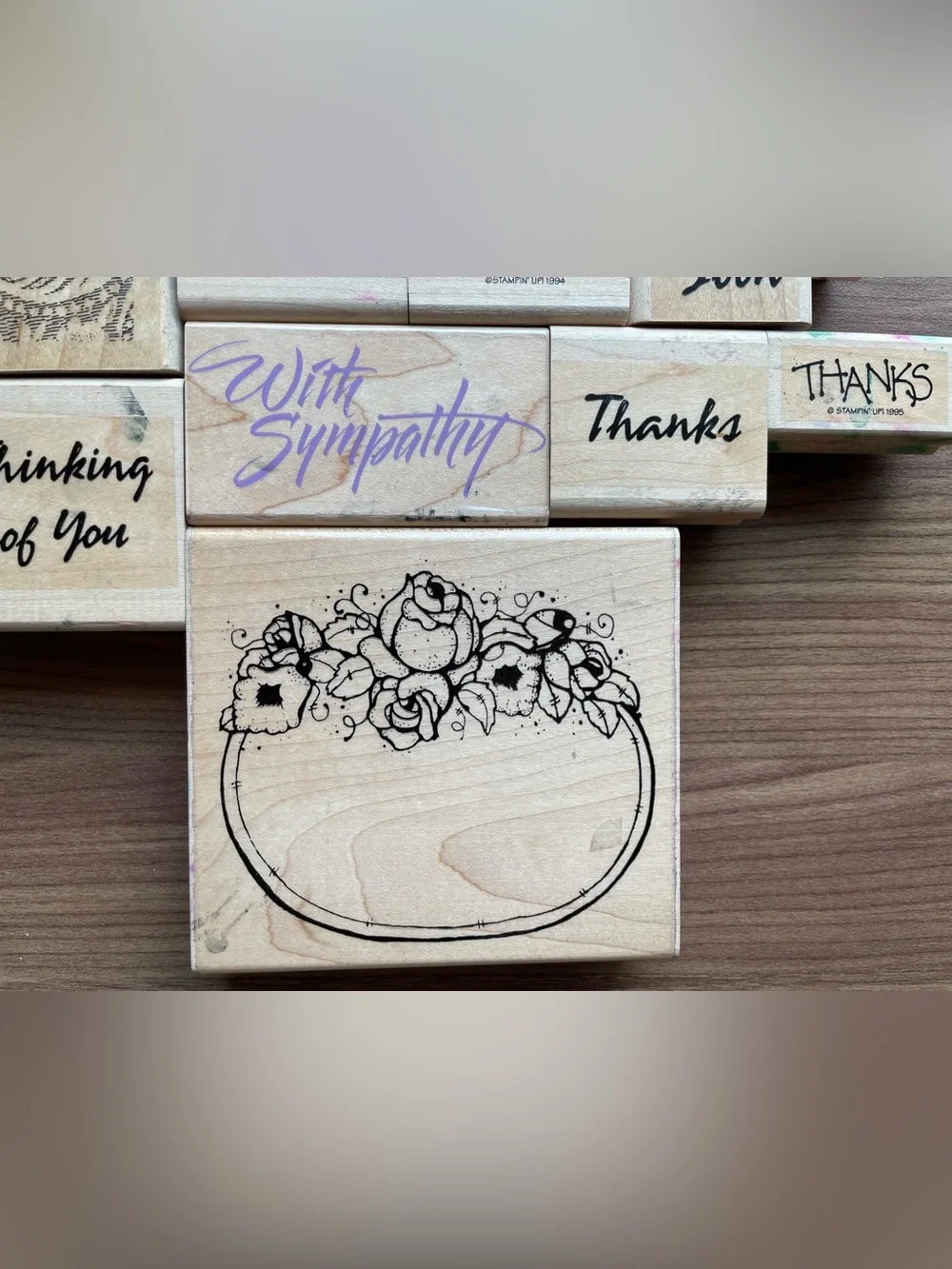 Stampin Up! vintage wood